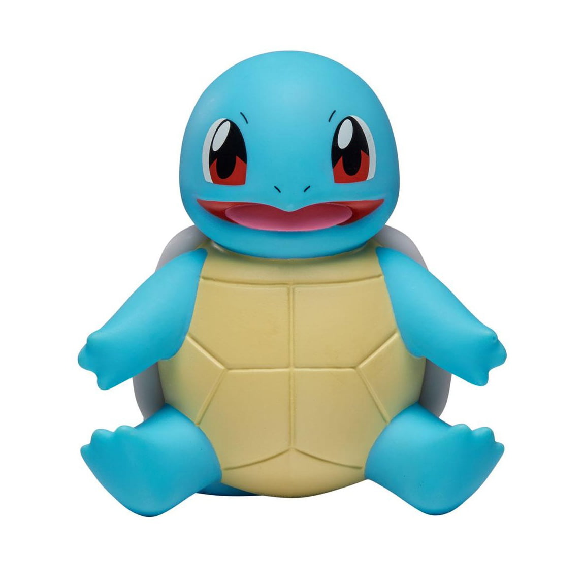 Boneco Squirtle azul com barriga amarela e olhos grandes