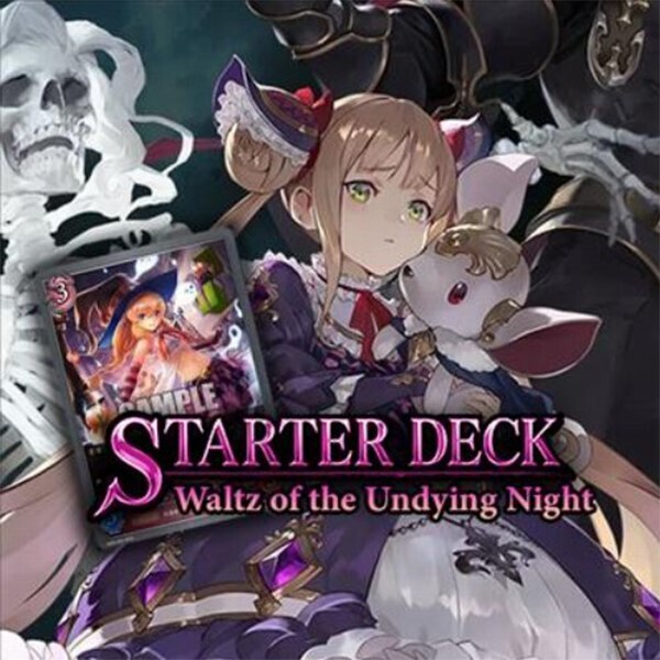 Capa do Starter Deck Waltz of the Undying Night com personagem feminina e coelho em fantasia