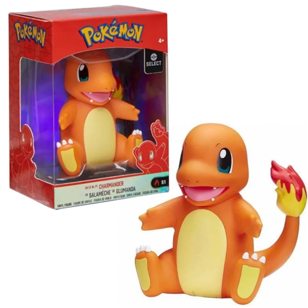 Figura de Pokémon Charmander com embalagem vermelha