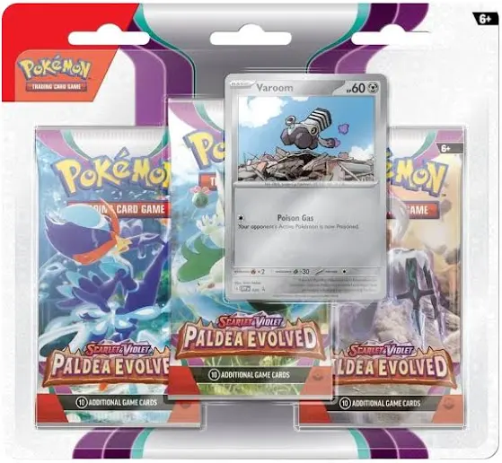 Paldea&#x20;Evolved&#x20;Checklane&#x20;3&#x20;Pack&#x20;Blister&#x20;-&#x20;Varoom