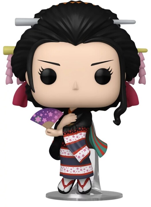 Figura Funko Pop com quimono e leque lilás