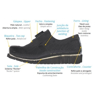 Sapato de Senhora Diabetic Technique LUISA com 2 Velcros