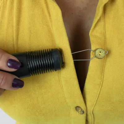 Puxador de botão e fecho-ecler