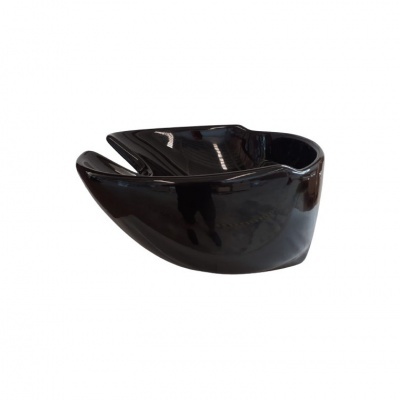 Bacia Cerâmica Preta Funda Rampa Lavagem