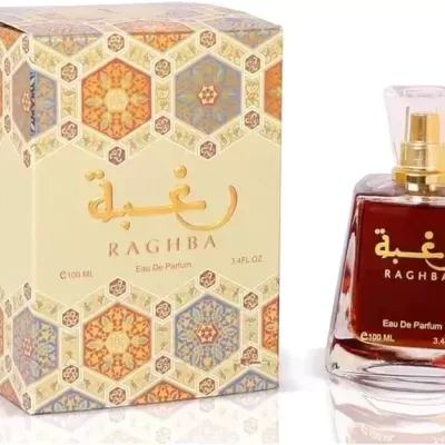 Perfume RAGHBA e caixa decorativa