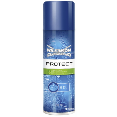 Lata azul do gel de barbear Wilkinson Swords Protect 200 ml