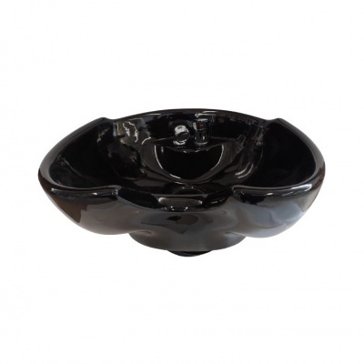 Bacia Cerâmica Preta Funda Rampa Lavagem