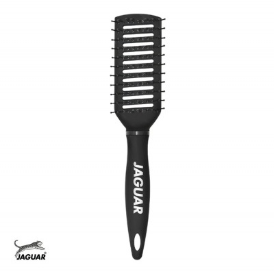 Escova de cabelo preta JAGUAR com cabo ergonómico e cerdas de nylon