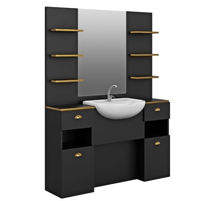 Bancada de barbeiro com bacia e torneira ACB James Barber