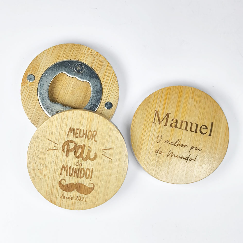 Abre-caricas íman em Bambu "Pai"