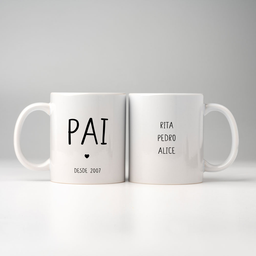 Caneca "Pai desde [Ano]"