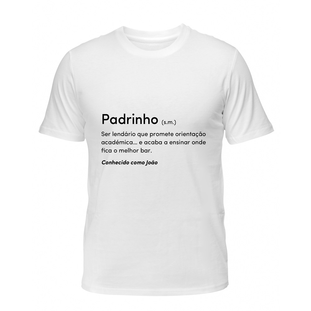 T-shirt Padrinho Académico – Dicionário com Humor
