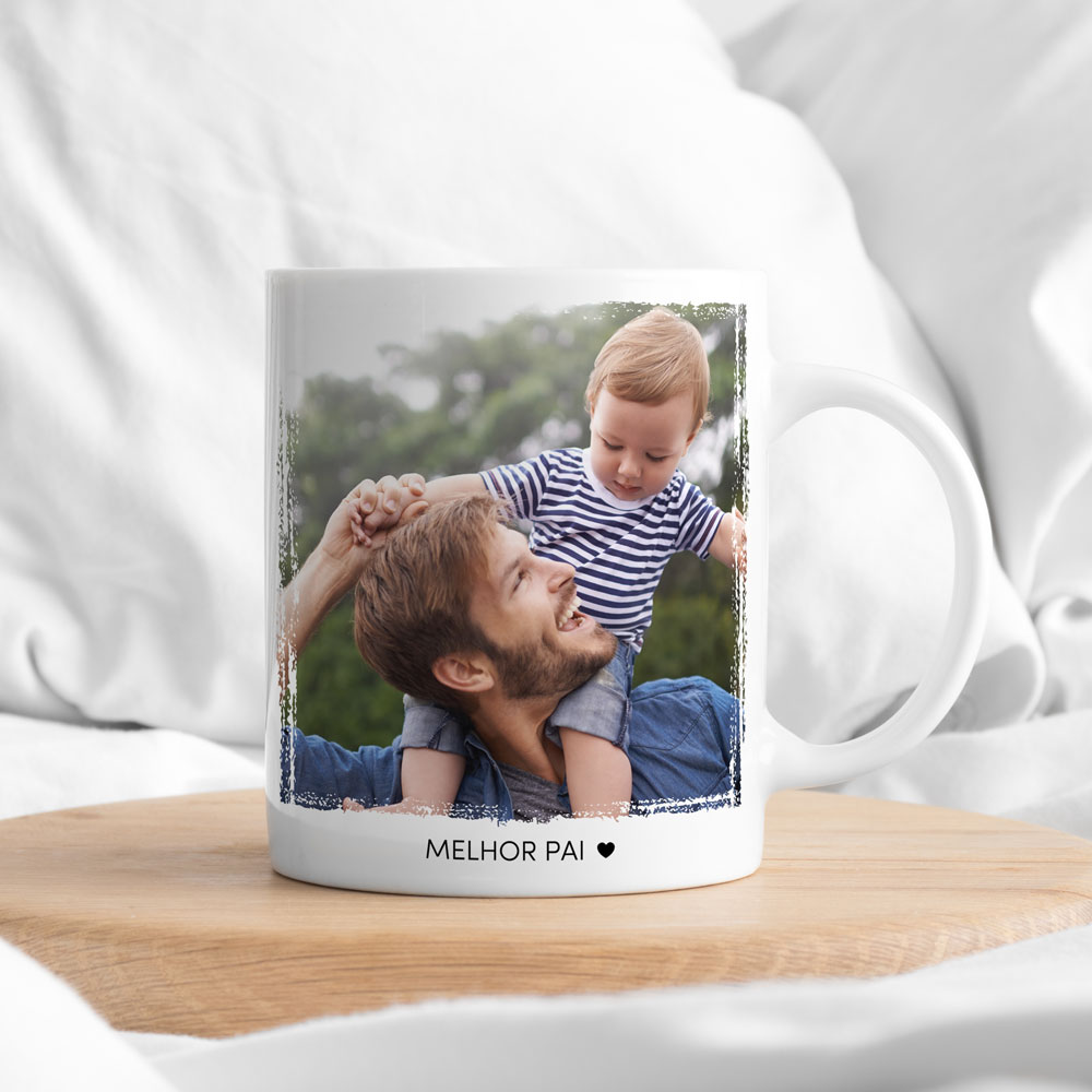 Caneca com foto e mensagem para o Pai