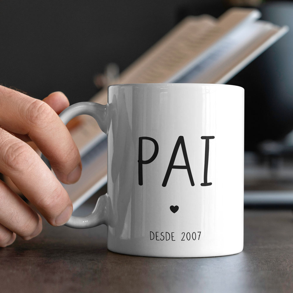 Caneca "Pai desde [Ano]"