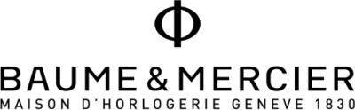 Logotipo da marca Baume & Mercier com texto descritivo no fundo branco