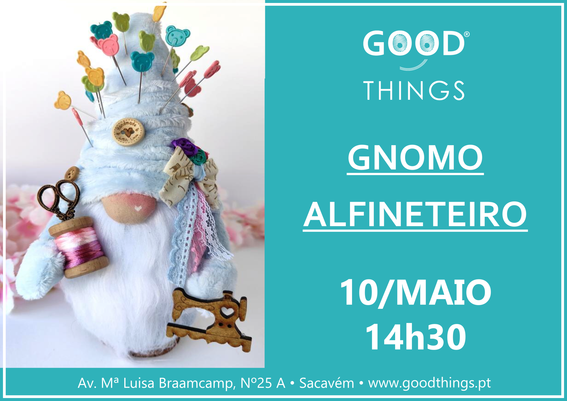 Workshop | Gnomo Alfineteiro Workshop | Gnomo Alfineteiro