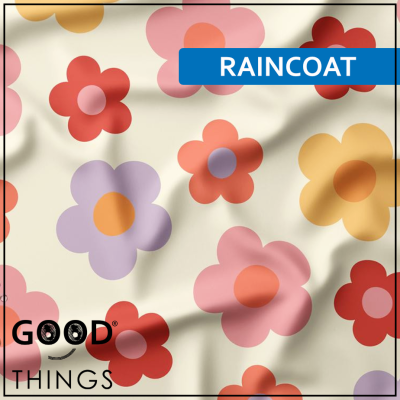 Tecido Gabardine | Floral Grande fundo Crú