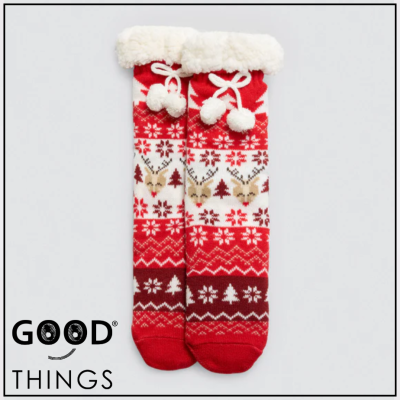 Meia Antiderrapante Borreguinho Natal