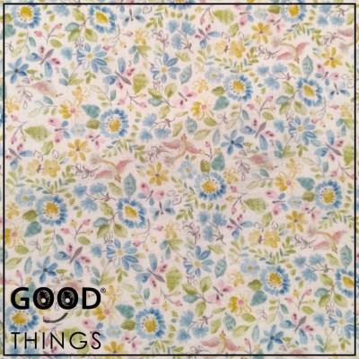 Musselina | Double Gauze | Floral Azul e Verde