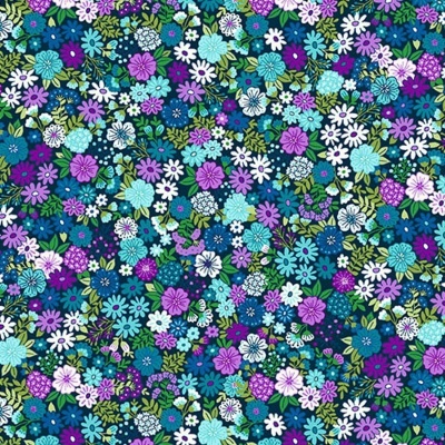 MAKOWER UK | Tropica | Mini Floral Blue