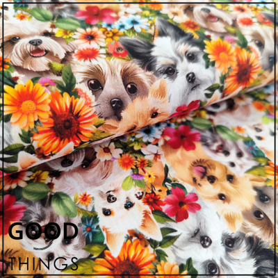 Tecido 3D | Puppy Garden