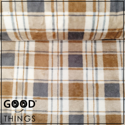 Coralina Xadrez Bege e Cinza