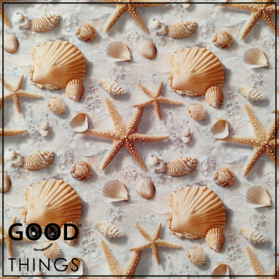 Tecido 3D | Conchas e Estrelas do Mar