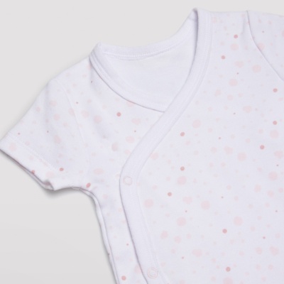 Conjunto "Primeira Roupa" Bolinhas Rosa