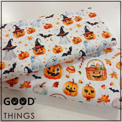 Tecido Halloween | Abóboras e Fantasmas