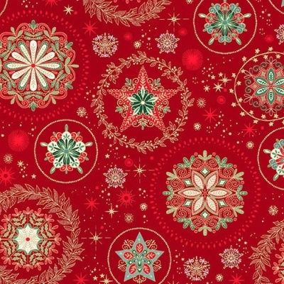 MAKOWER UK | Good Tiding | Snow Crystal Red