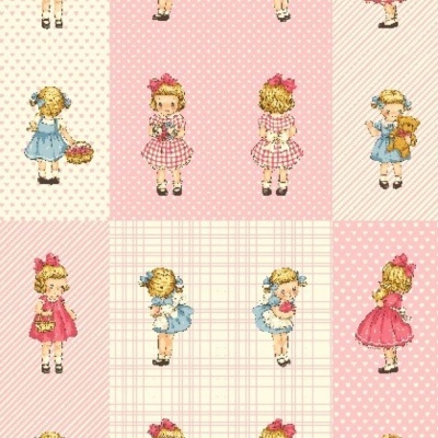 QUILT GATE FABRICS | Margret & Sophie | Squares Pink