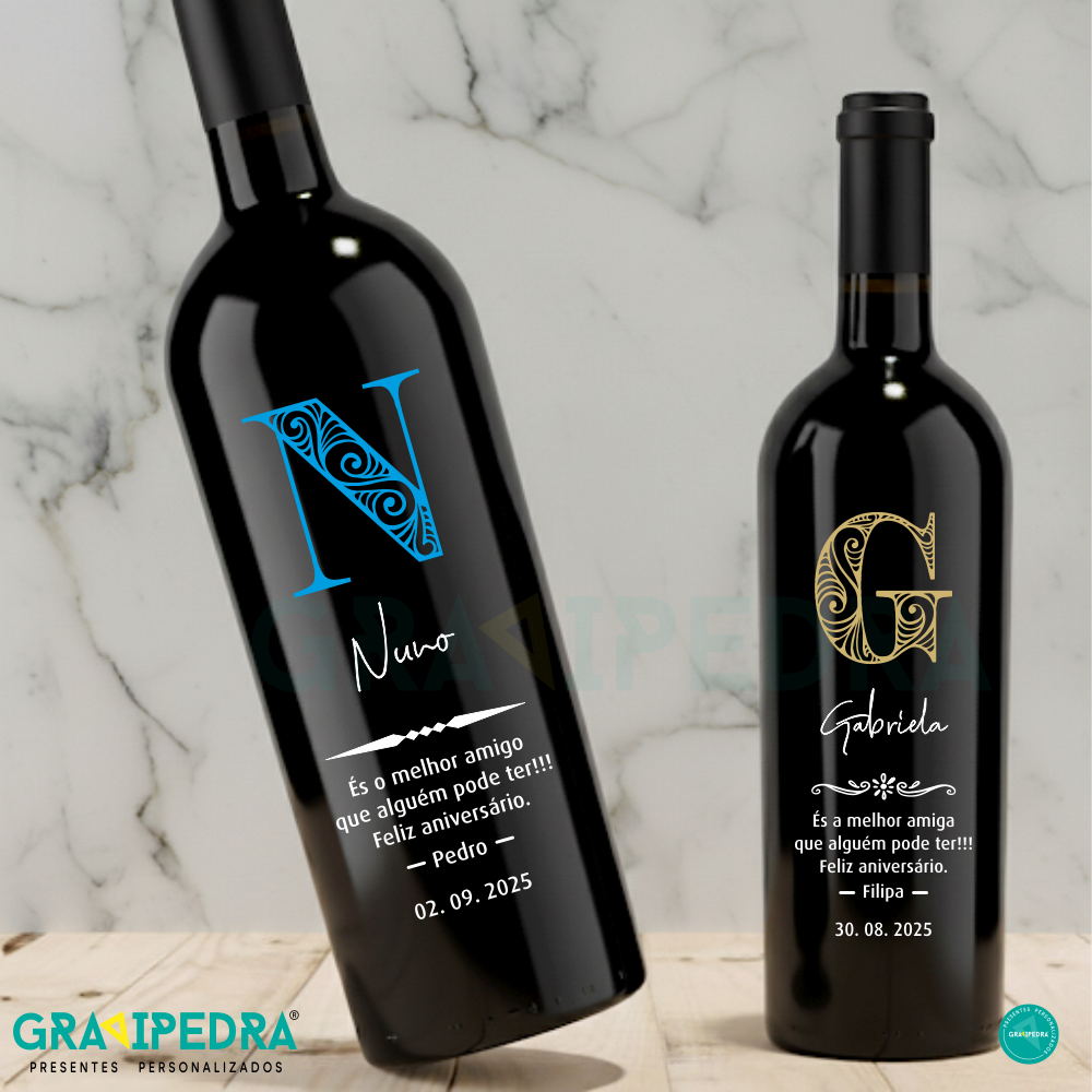 Garrafa de vinho personalizada para Aniversário - GFA03 Garrafa de vinho personalizada para Aniversário - GFA03