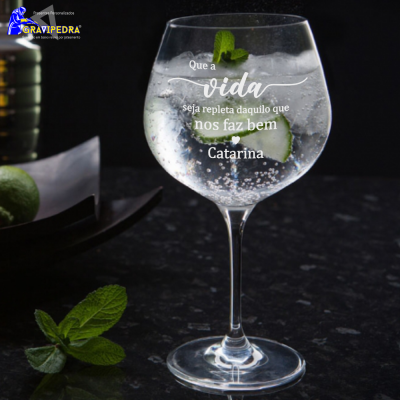 Copo em vidro personalizado - Vida - CVFG13