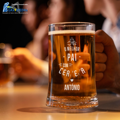 Caneca de Cerveja em vidro personalizada - Cerveja/Certeza - CCVJ05