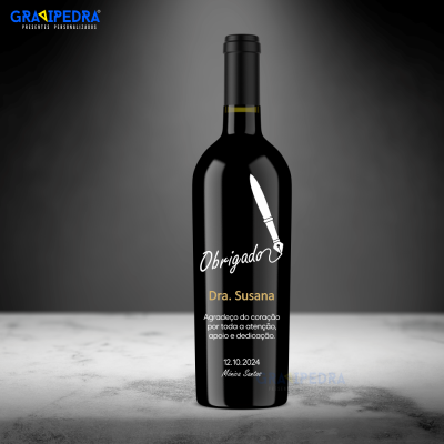 Garrafa de vinho personalizada - Agradecimento - GAG03