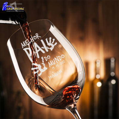 Copo em vidro personalizado - Dia do Pai - Melhor Pai do Mundo - TVDPD08