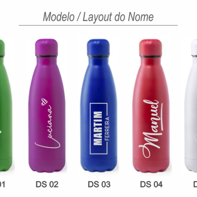 Garrafa em aço inox personalizada - Nome - GAGUA01