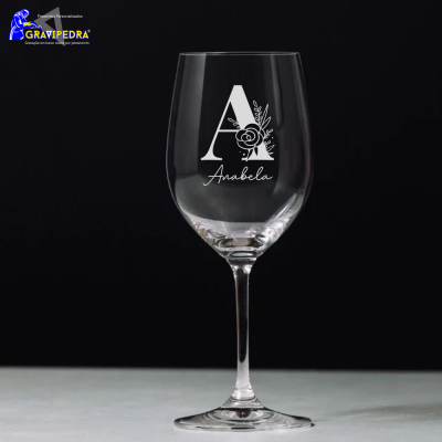 Copo em vidro personalizado - Inicial Nome - CVFG08