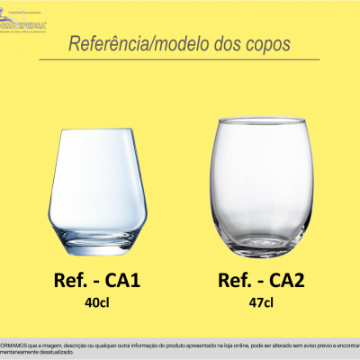 Pack 2 Copos em vidro personalizados - CVFG04A