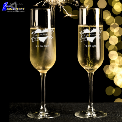 Pack 2 Copos em vidro personalizados - CVNV01