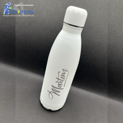 Garrafa em aço inox personalizada - Nome - GAGUA01