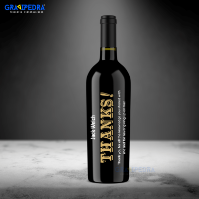 Garrafa de vinho personalizada - Agradecimento - GAG08