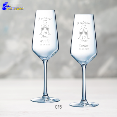 Pack 2 Copos em vidro personalizados - A Celebrar - CVCN09F