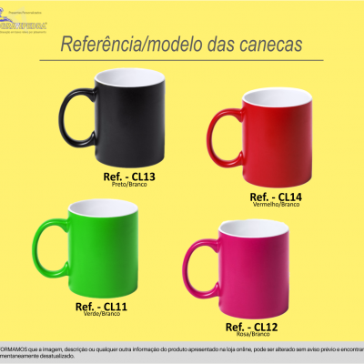 Canecas cerâmica com personalização em baixo relevo - CLAL02