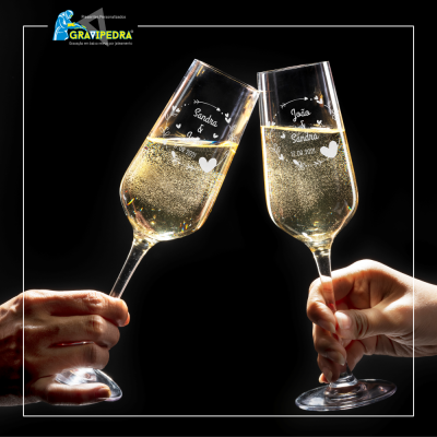 Pack 2 Copos em vidro personalizados - CVAL02