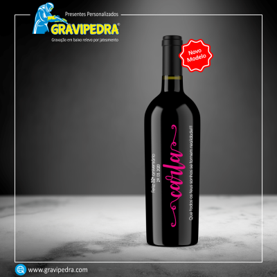 Garrafa de vinho personalizada para Aniversário - GFA09