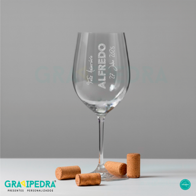 Copo em vidro personalizado para aniversário - CFA52