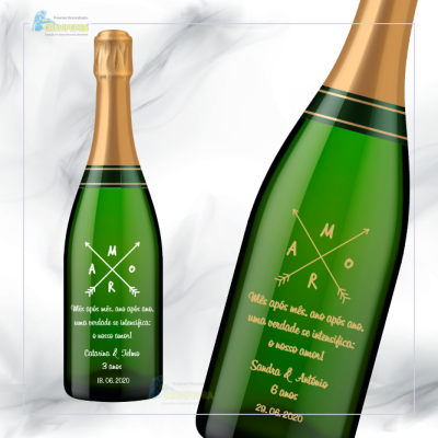 Garrafa de vinho personalizada - Amor/Love - GAL04