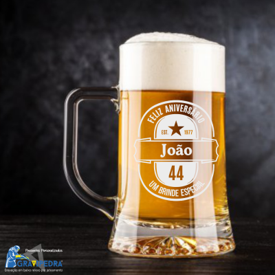 Caneca de Cerveja em vidro personalizada - CCVJ01 Caneca de Cerveja em vidro personalizada - CCVJ01