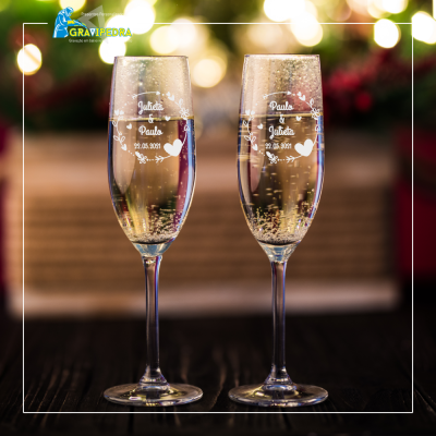 Pack 2 Copos em vidro personalizados - CVAL02